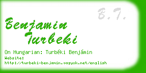 benjamin turbeki business card