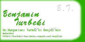 benjamin turbeki business card